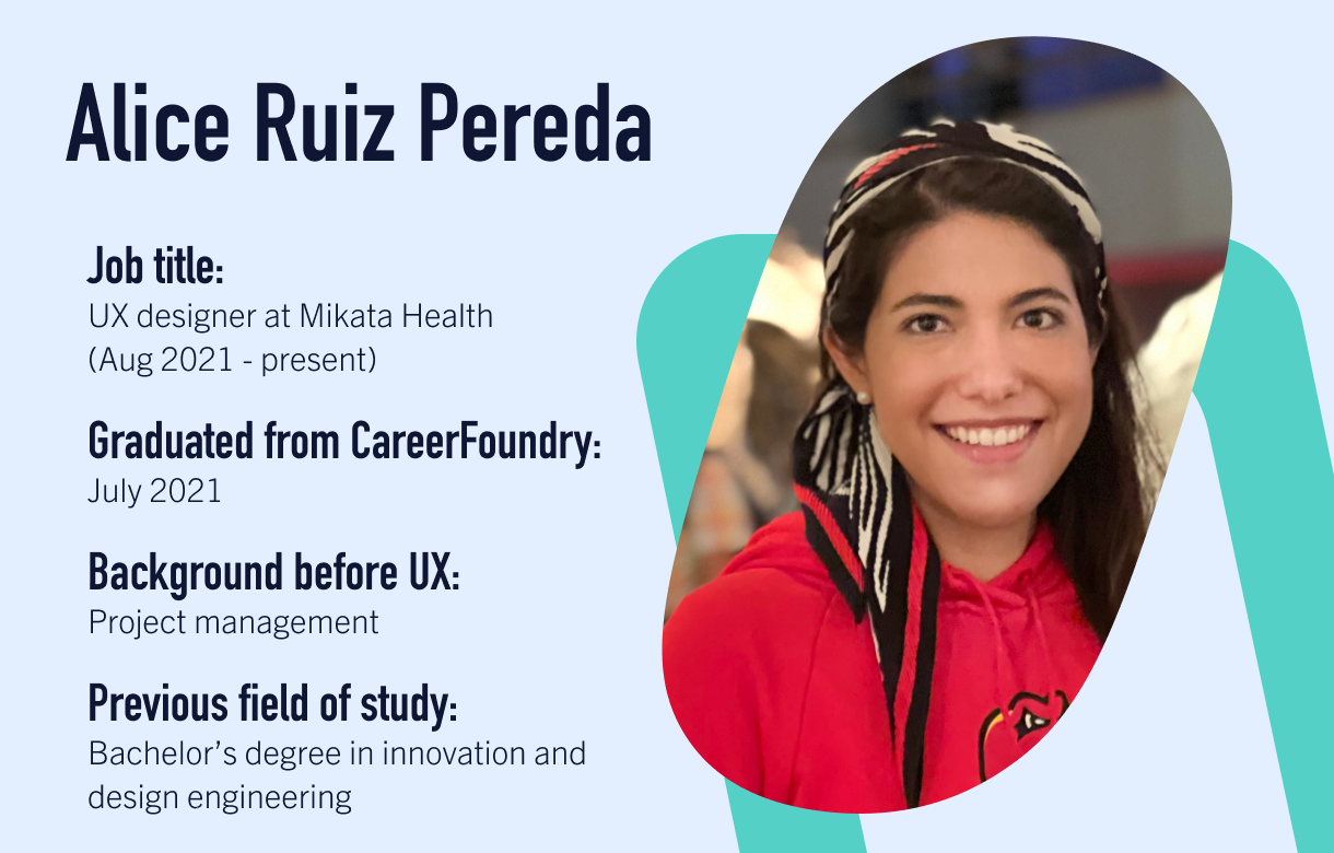 Alice Ruiz Pereda, UX design CareerFoundry graduate
