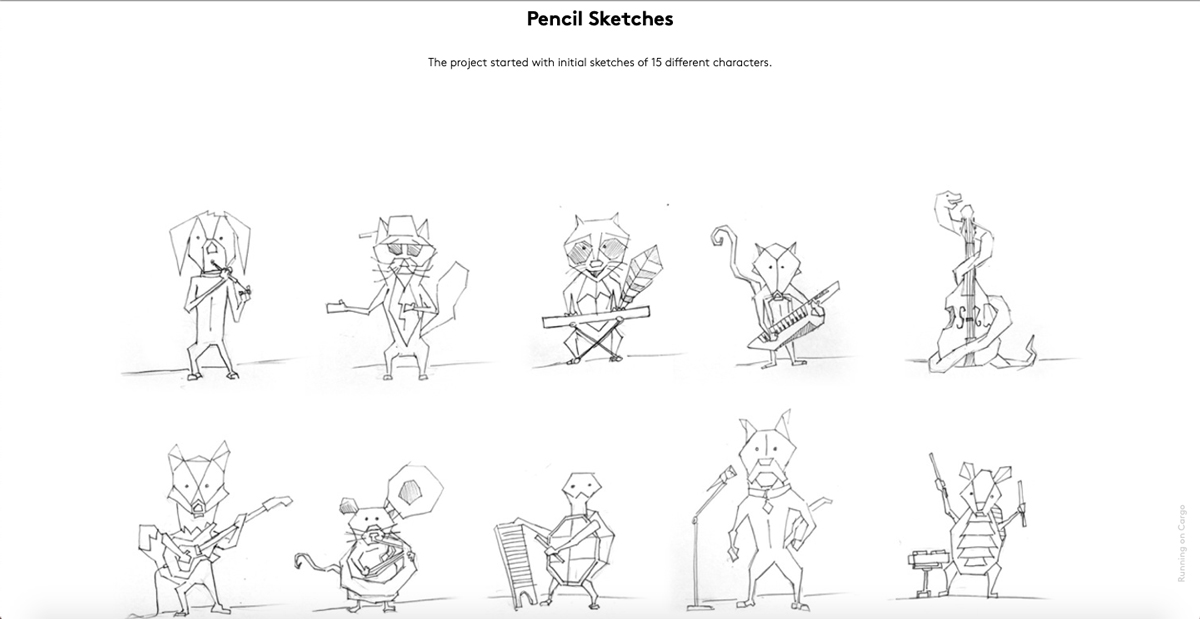 UI design portfolio pencil sketches